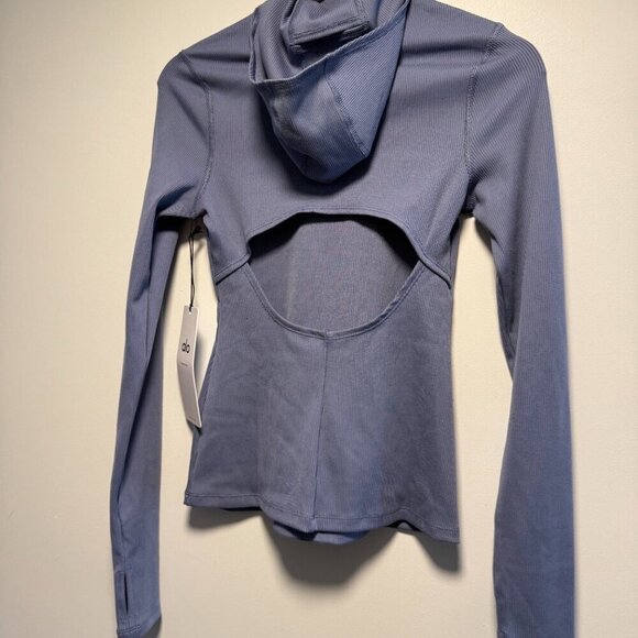 Alo Yoga Alosoft Frontrunner Long Sleeve Small Infinity Blue NWT - Picture 7 of 8